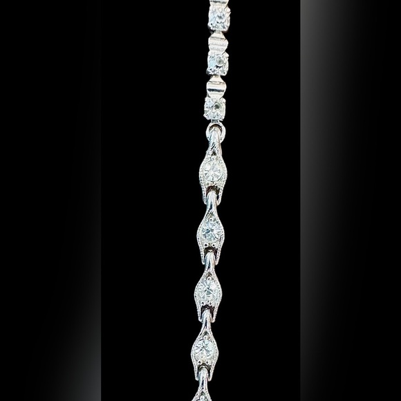 Elegant Vintage Bogoff Rhinestone Necklace (17”) - Picture 6 of 12